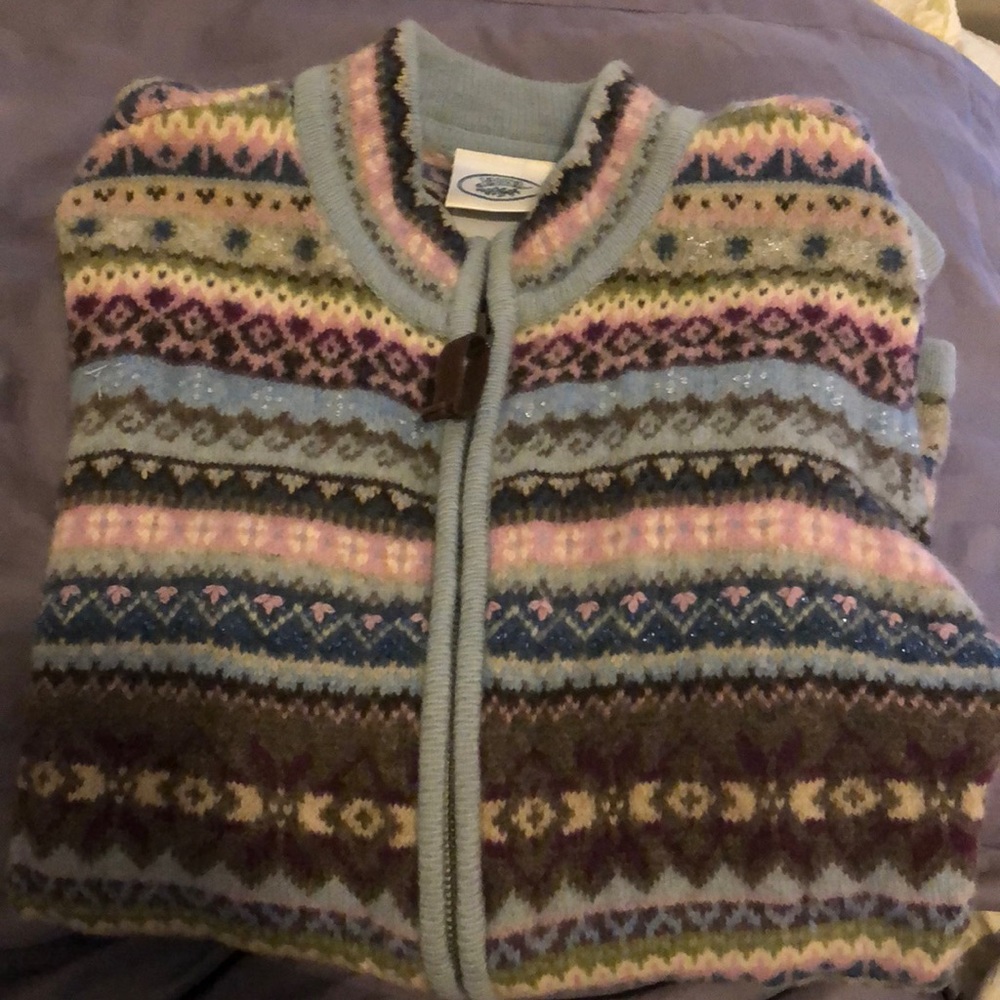 Laura Ashley zip up sweater